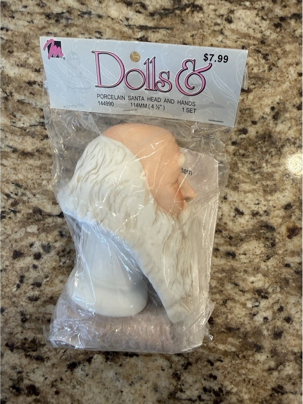 Vtg Mangelsens Porcelain Santa Head & Hands New Sealed